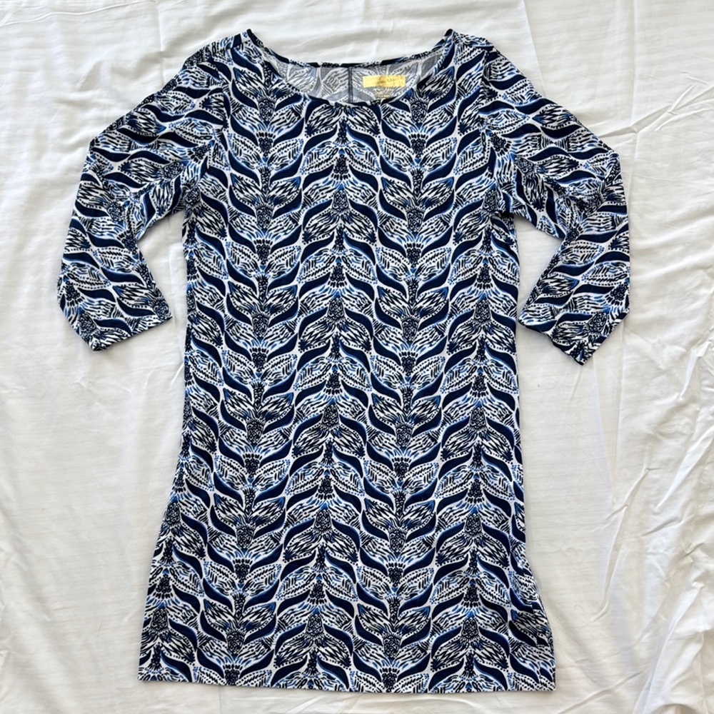 Lilly Pulitzer 3/4 Sleeve Whale Tail Pima Cotton Short Dress✨